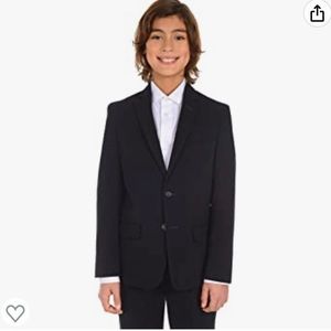 Calvin Klein Boys' Bi-Stretch Blazer Suit Jacket, 2-Button Single Breasted